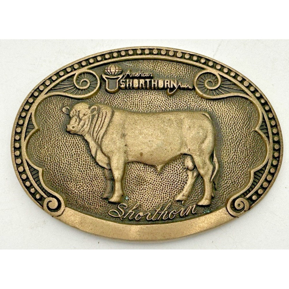TONY LAMA Shorthorn‎ Bull Cow Sire Belt Buckle Cattle Breed Series FIRST Edition